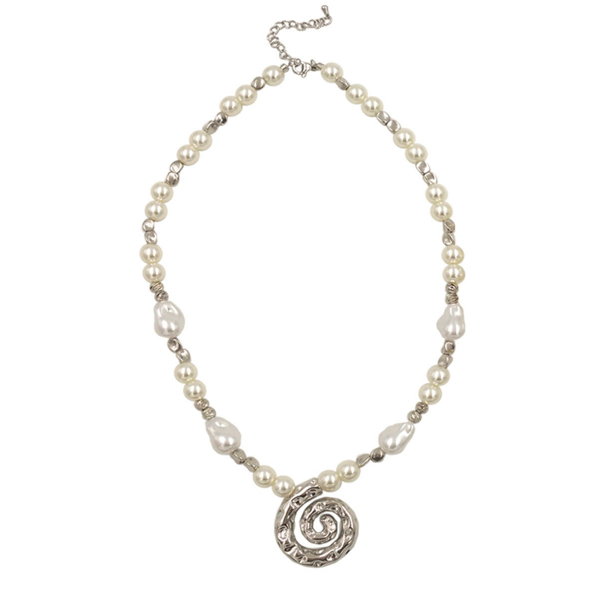 Stylish Silver Brass Pendant with Faux Pearl | Everyday Sweater & Dress Accessory for Women