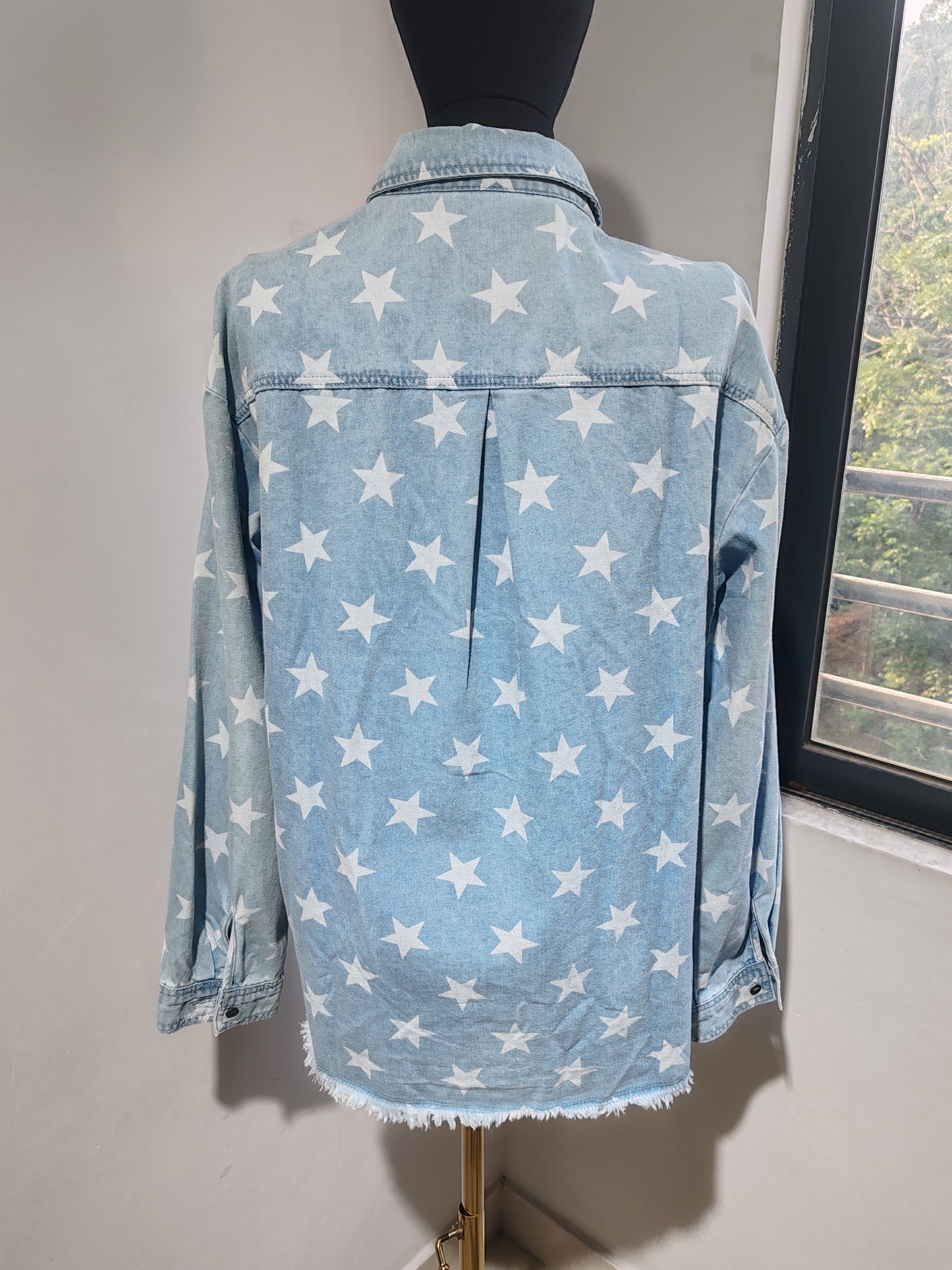 Five-pointed star long-sleeved jacket and shirt