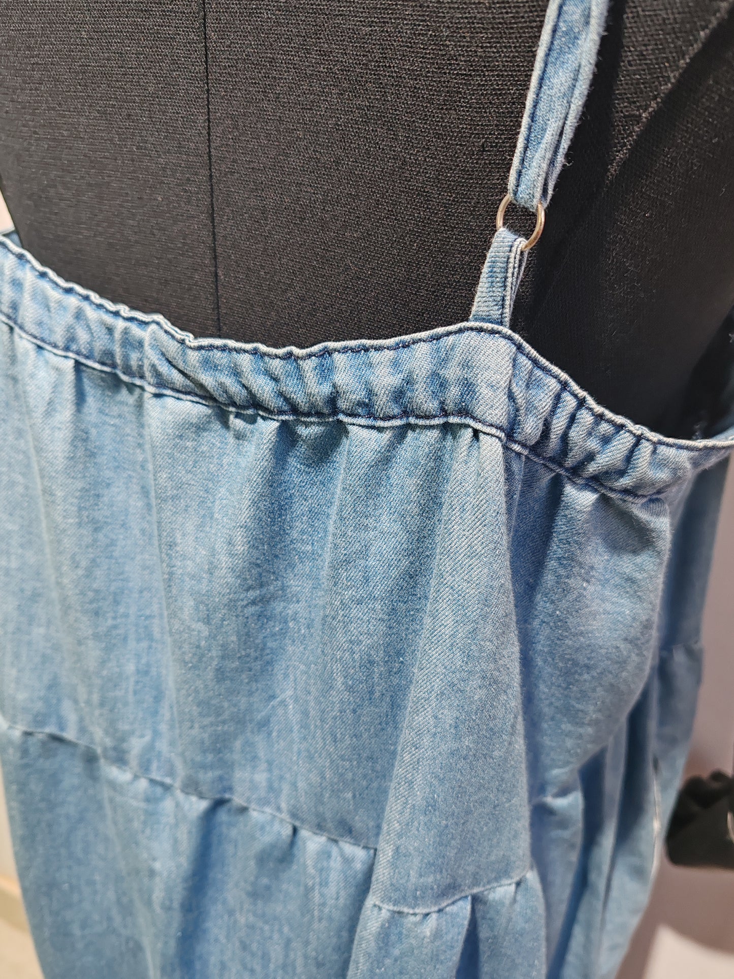 Denim suspender dress