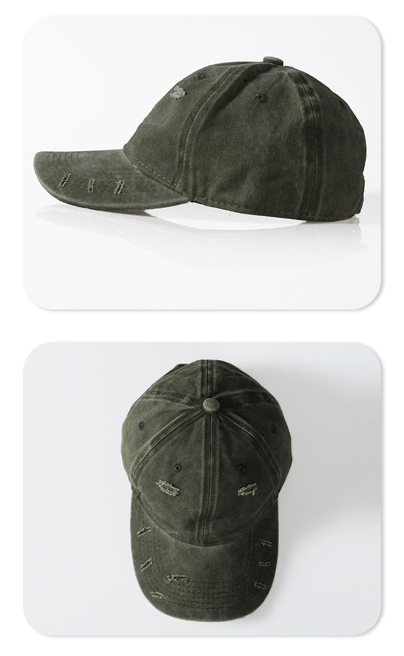 Vintage Washed Distressed Baseball Cap – Unisex Adjustable Dad Hat