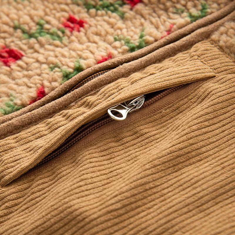 Autumn Winter 2025 Women’s Floral Lambswool Pullover – Loose Cozy Sweatshirt