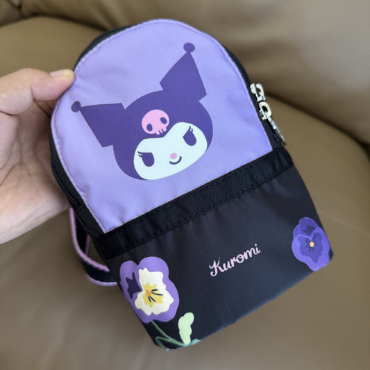 New bag cartoon coin bus card bag multi-layer key bag mini messenger bag 266