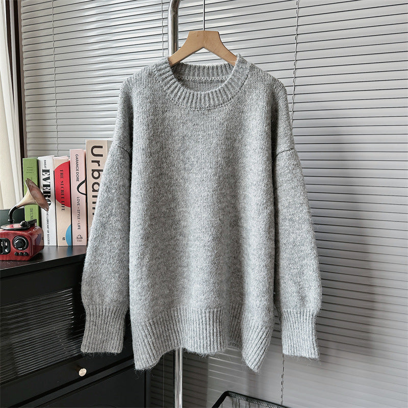 Autumn Winter 2025 Women’s Loose Lazy Pullover Sweater – Soft Cozy Knit Top