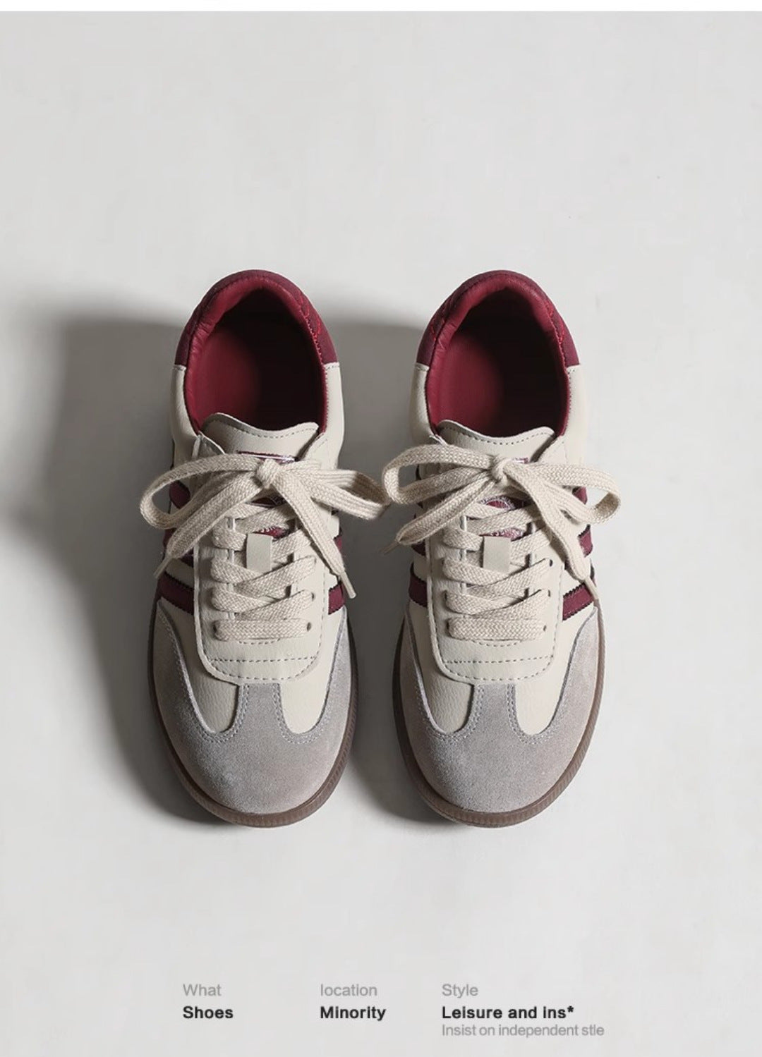 Women’s Retro Colorblock Sneakers – Raspberry Bear Classic Flat Casual Training Shoes