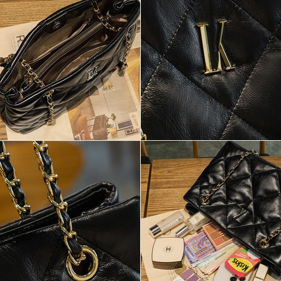 New Women’s Fashion Quilted Chain Bag – Small Chanel-Style Shoulder Crossbody Tote Bag