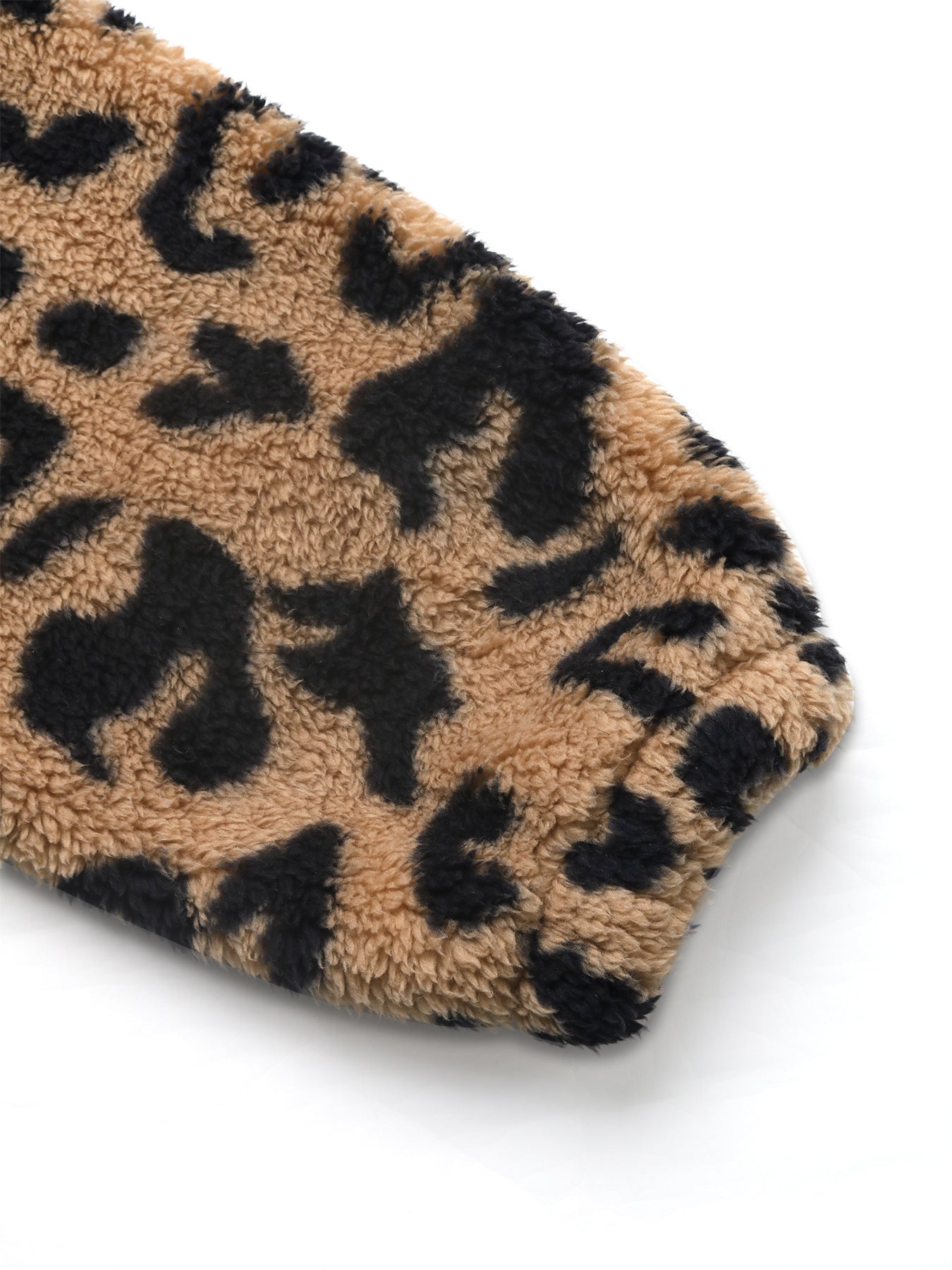 Women’s Fall & Winter Fashion Leopard Print Fleece Jacket | Casual & Versatile Lamb Wool Long Sleeve Outerwear