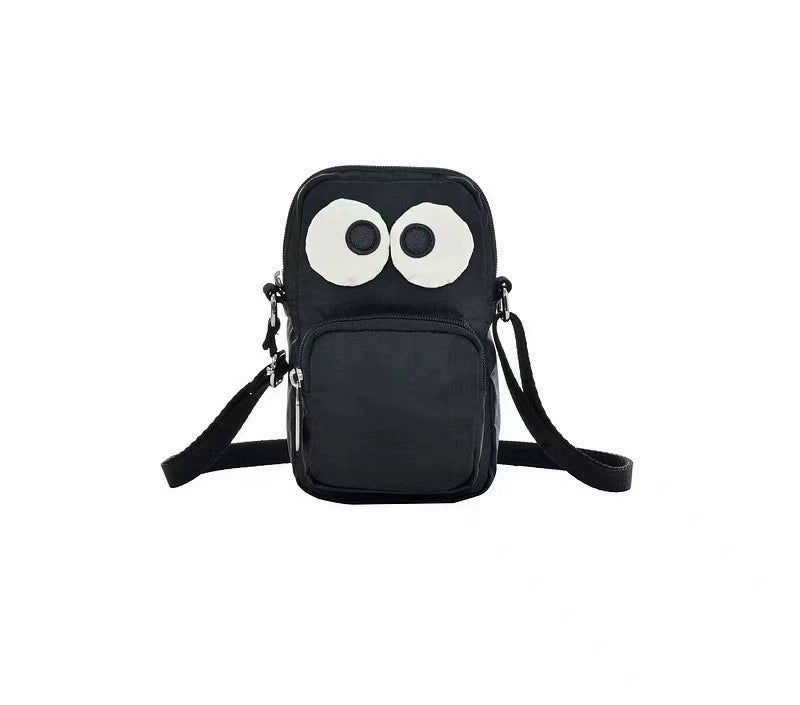 Cartoon NEWNEW series versatile lightweight black eye bag mobile phone bag messenger bag L133