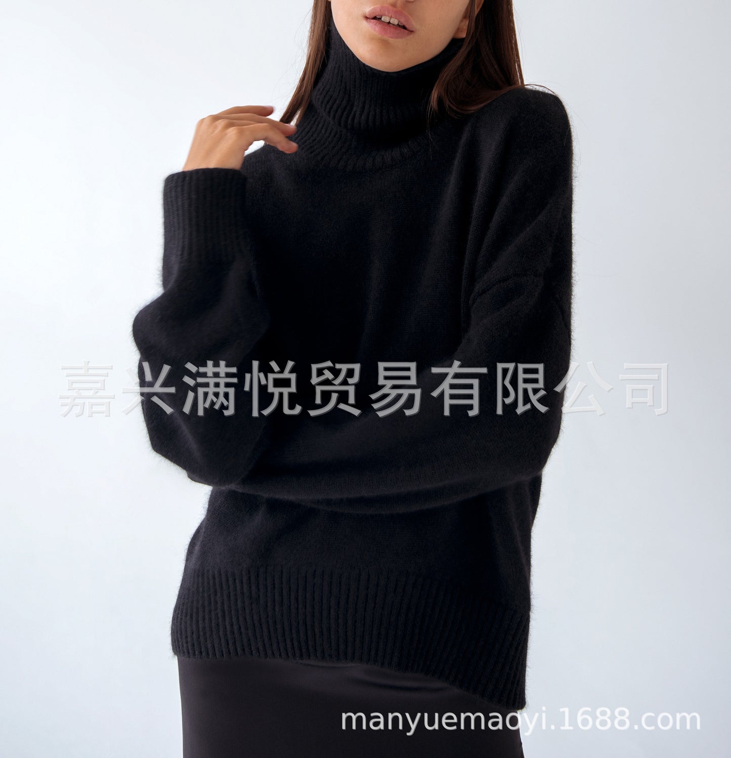 Thick Knit High Neck Sweater for Women | Fall & Winter Loose Fit Pullover
