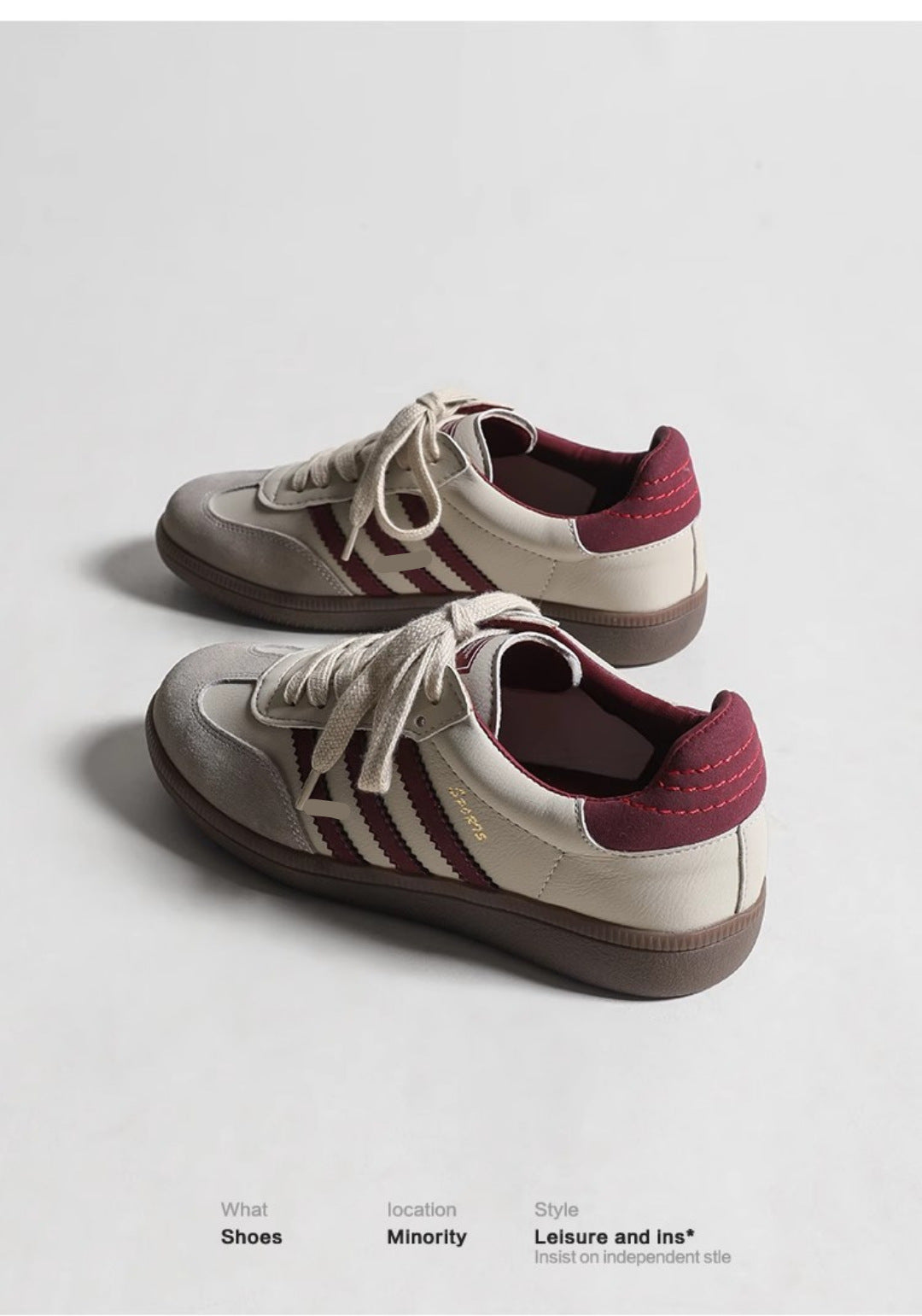 Women’s Retro Colorblock Sneakers – Raspberry Bear Classic Flat Casual Training Shoes