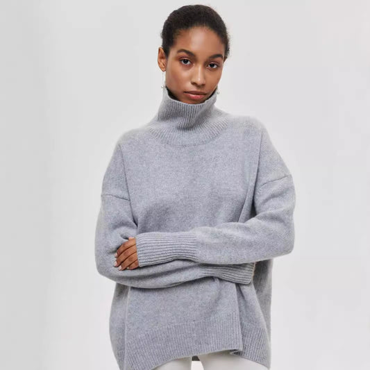 Fall & Winter Loose High Neck Sweater for Women | Cozy and Stylish Pullover