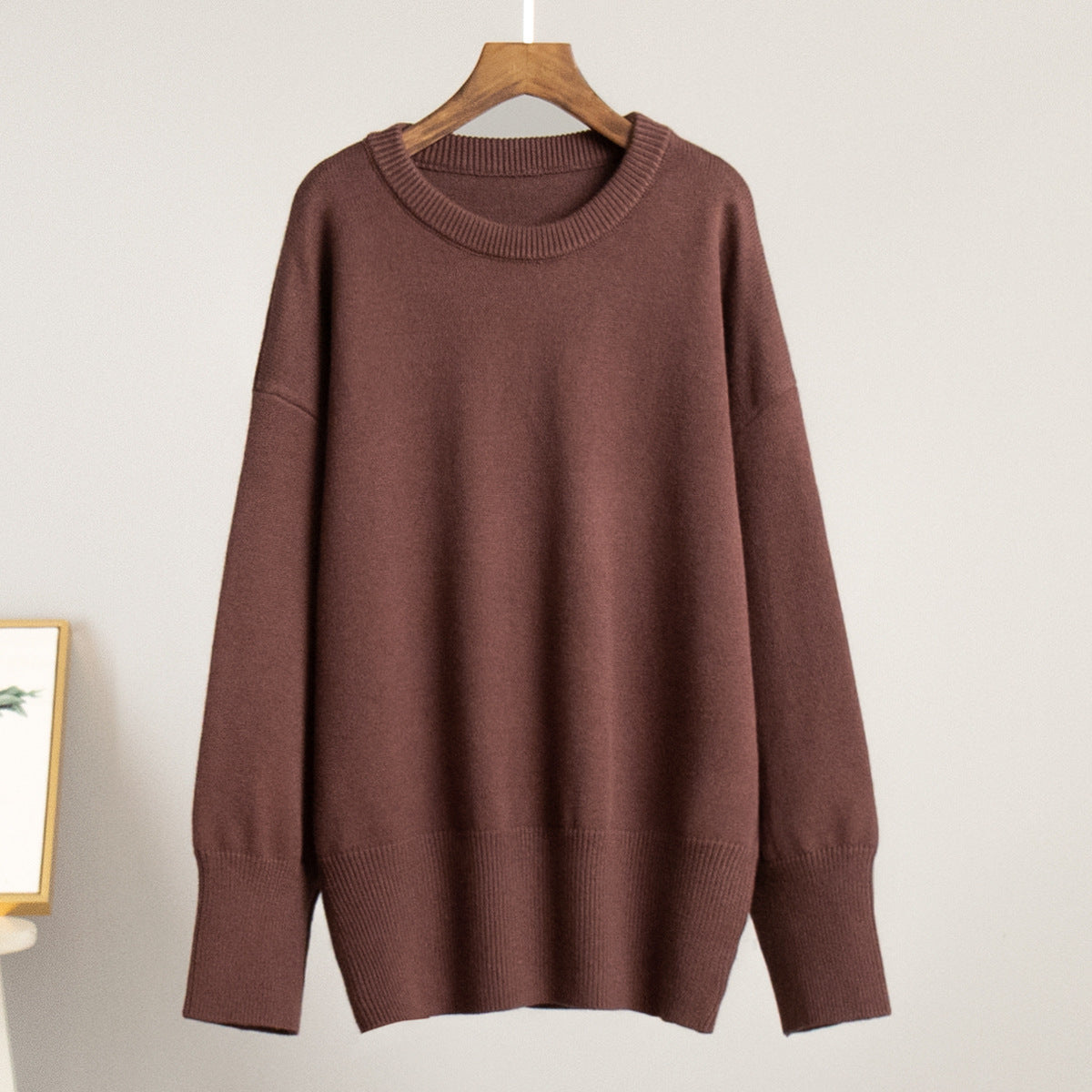 2025 Fall & Winter New Solid Color Crew Neck Sweater | Casual & Versatile Knitted Pullover for Effortless Style