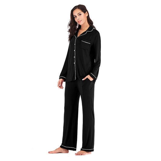 2025 Fall Winter Women’s Loungewear Set | Comfortable Modal Long Sleeve Top & Pants Pajamas