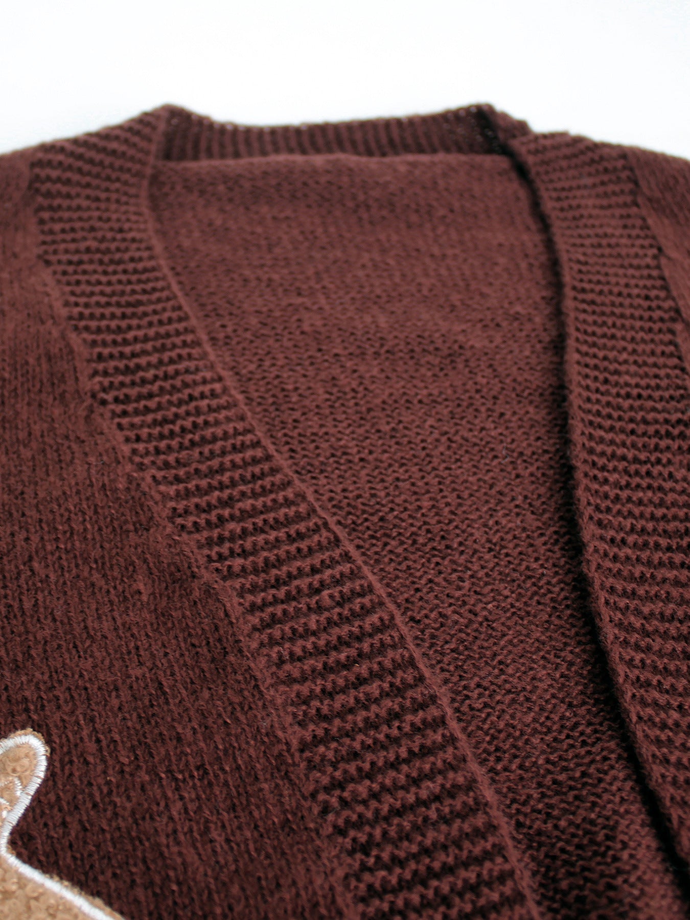 ✨ Cute Gingerbread Pattern Knit Cardigan for Women – Short Sweater Jacket Spring Autumn