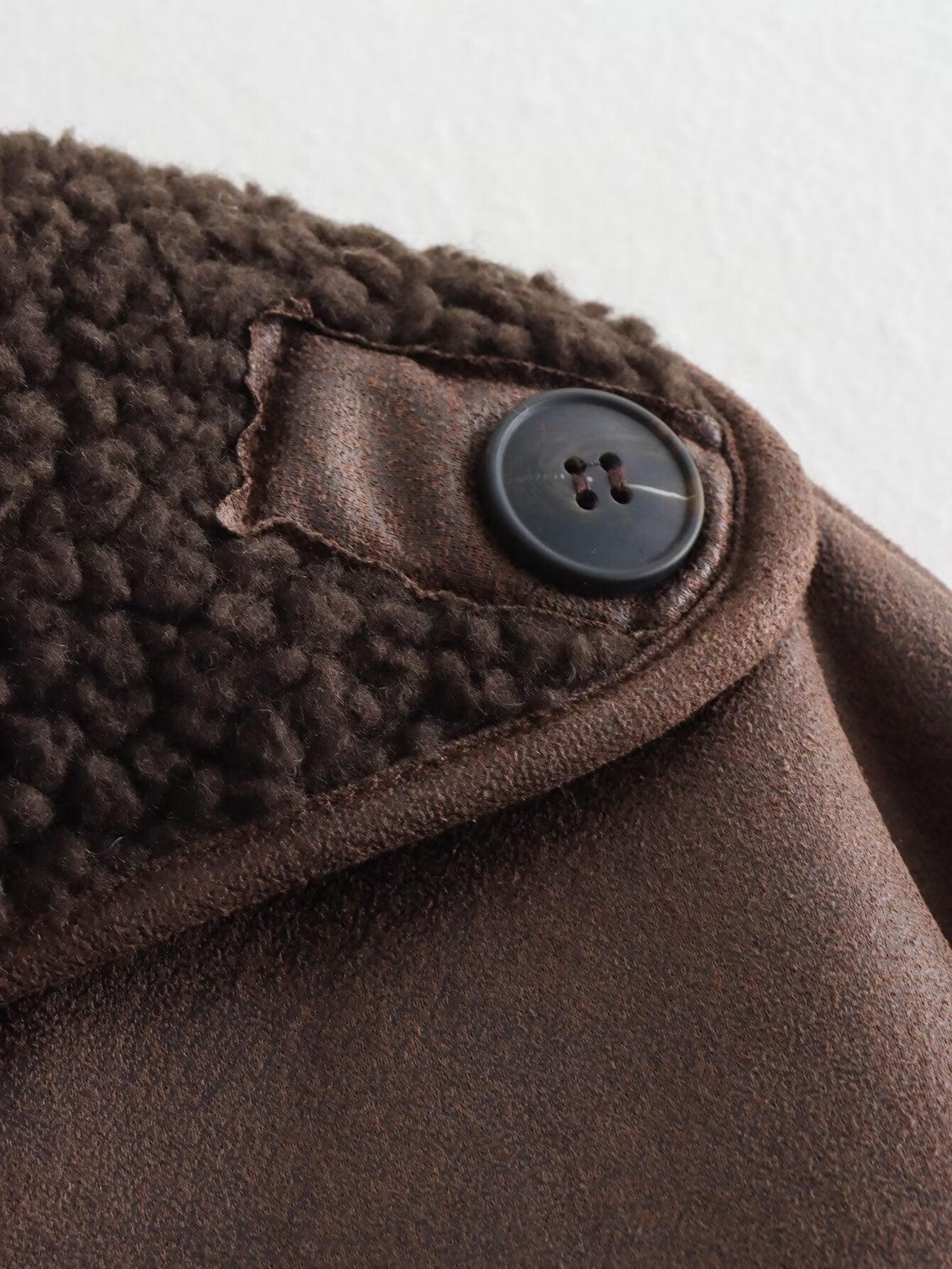 Women’s Reversible Faux Leather & Fur Jacket – Spring Autumn Casual Turn-Down Collar Outerwear