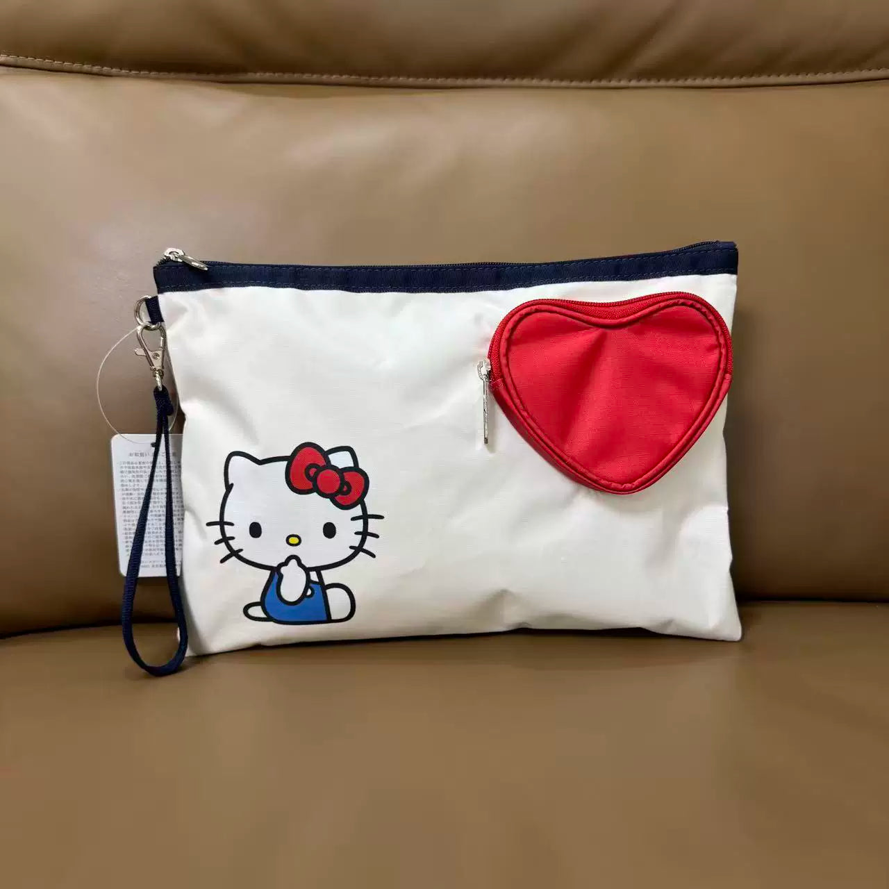 Cartoon Kt cat no standard finishing bag large capacity zipper storage bag enlarged version/