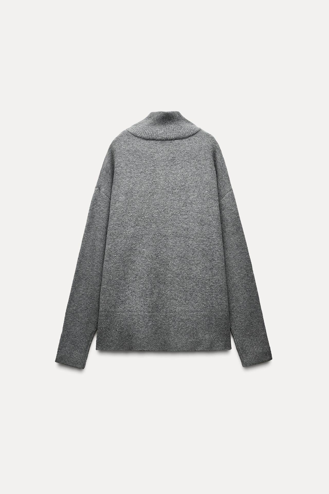 Women’s Autumn Winter Striped Knit Sweater – New Half Turtleneck Pullover Top