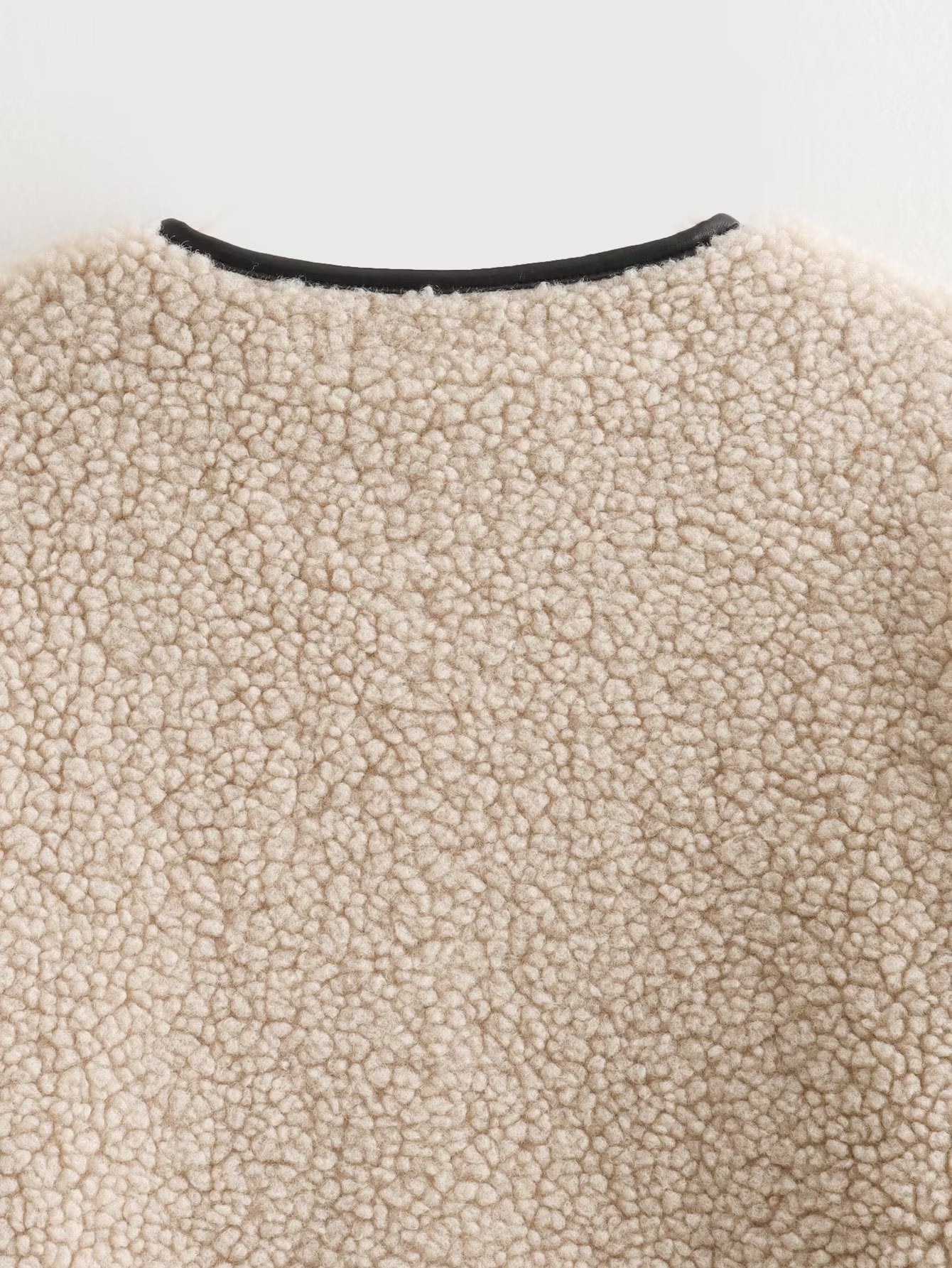 Women’s Fleece Cardigan Jacket – Autumn Winter Loose Fit Sherpa Open Front Coat