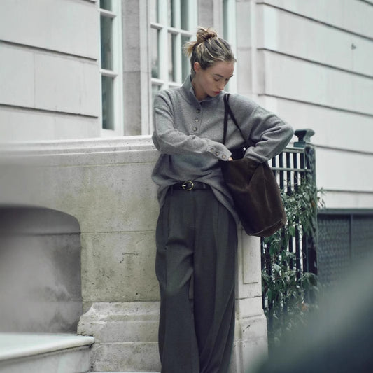 Women’s Autumn Winter Striped Knit Sweater – New Half Turtleneck Pullover Top