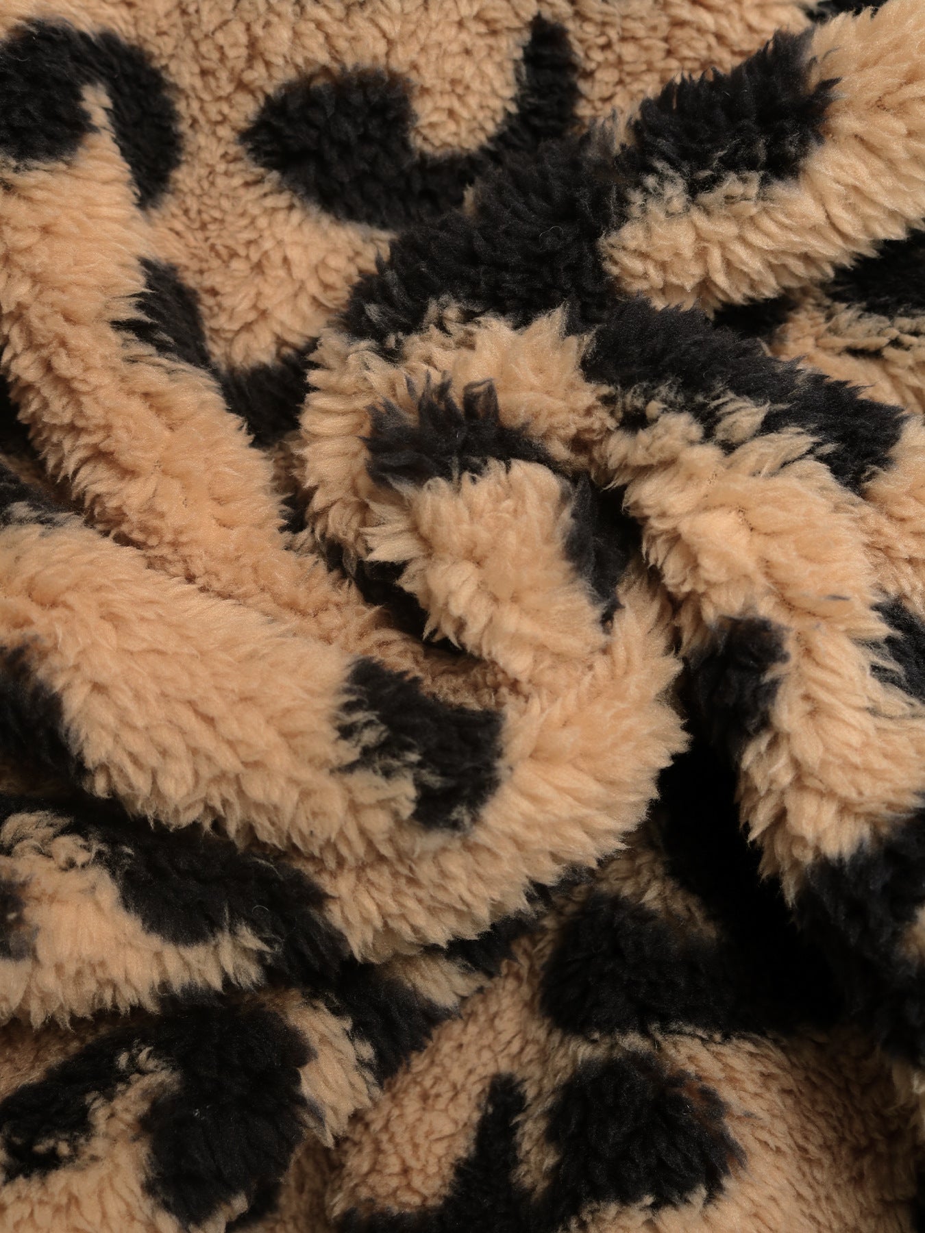 Women’s Fall & Winter Fashion Leopard Print Fleece Jacket | Casual & Versatile Lamb Wool Long Sleeve Outerwear