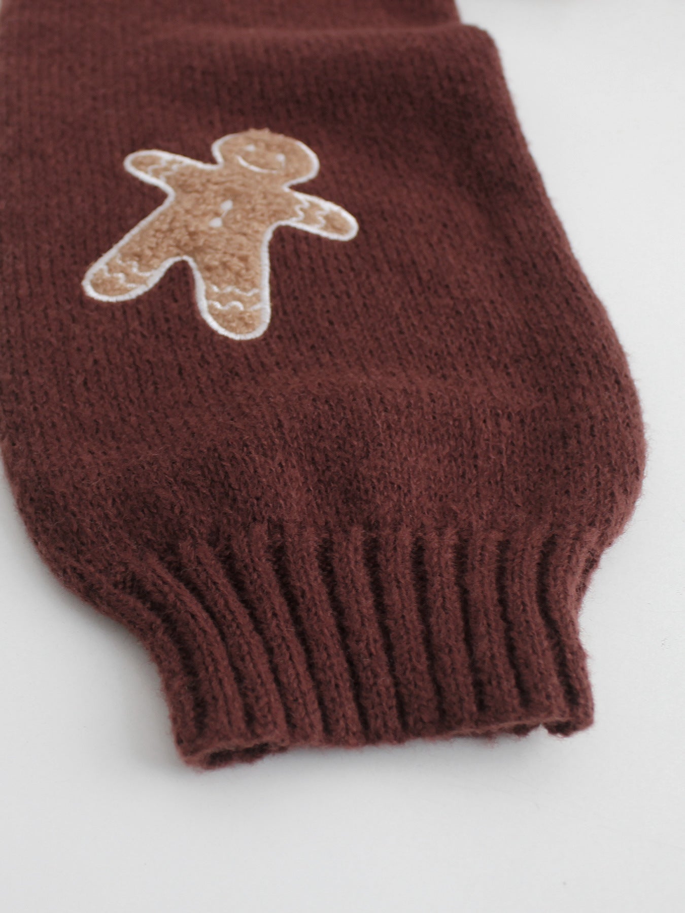 ✨ Cute Gingerbread Pattern Knit Cardigan for Women – Short Sweater Jacket Spring Autumn
