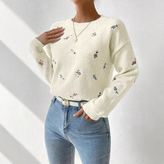 Gentle Chic Knit Sweater | 2025 Early Fall Slimming Loose Crew Neck Pullover