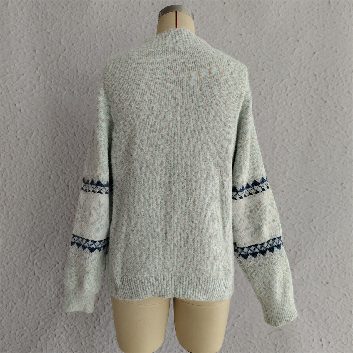 Autumn Winter 2025 Women’s Christmas Snowflake Chenille Sweater – Semi-Turtleneck Knit Pullover