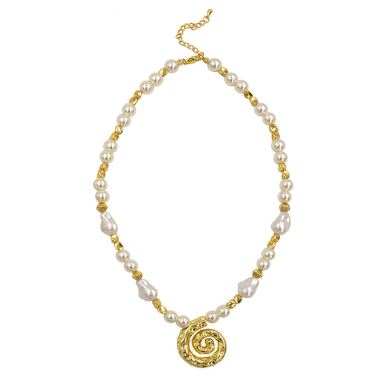 Stylish Silver Brass Pendant with Faux Pearl | Everyday Sweater & Dress Accessory for Women