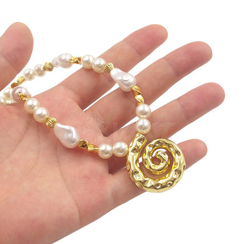 Stylish Silver Brass Pendant with Faux Pearl | Everyday Sweater & Dress Accessory for Women