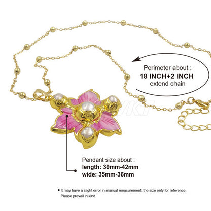 Floral Multicolor Shell & Pearl Inlay Necklace | Layered Women’s Jewelry