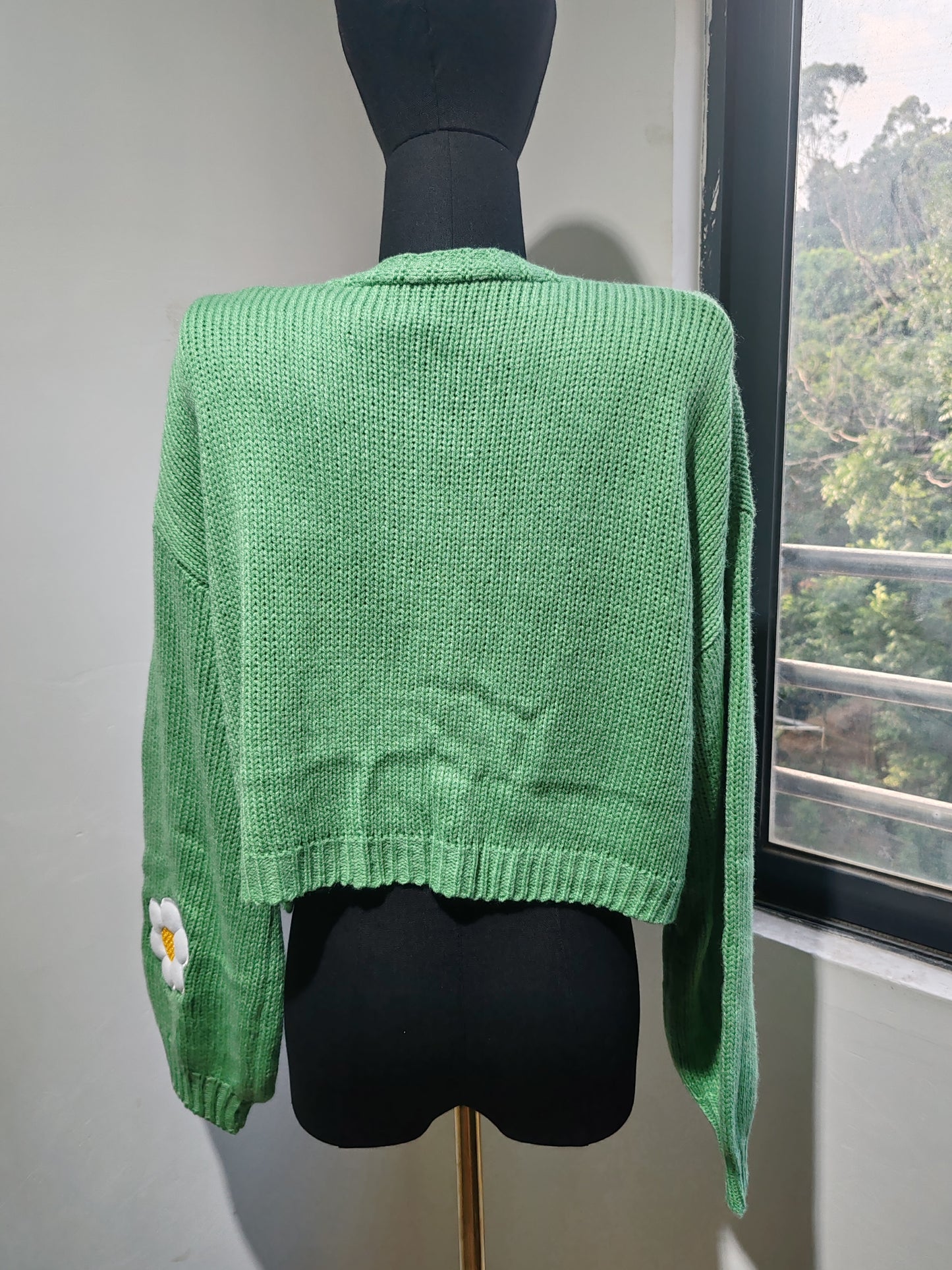 floral knitted cardigan