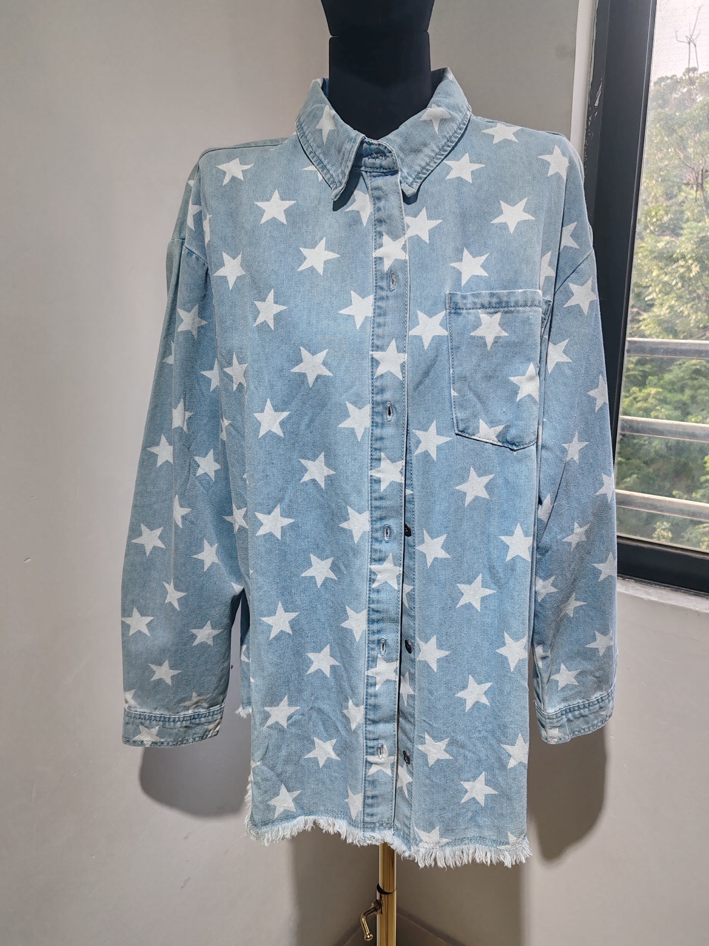 Five-pointed star long-sleeved jacket and shirt