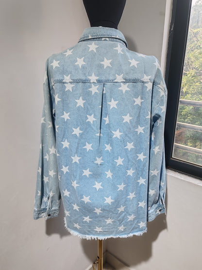 Five-pointed star long-sleeved jacket and shirt