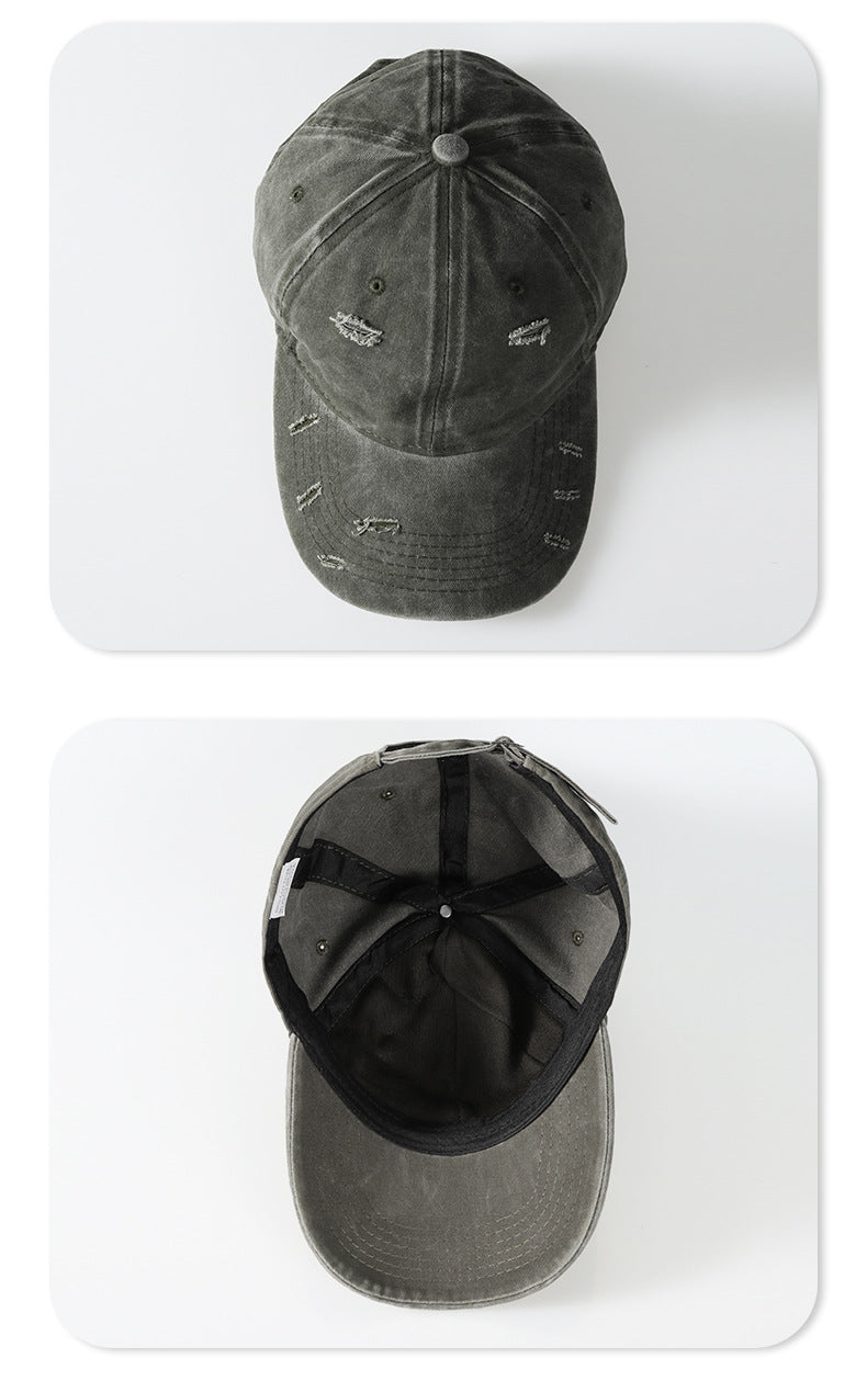 Vintage Washed Distressed Baseball Cap – Unisex Adjustable Dad Hat
