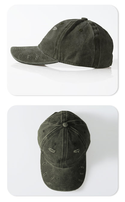 Vintage Washed Distressed Baseball Cap – Unisex Adjustable Dad Hat