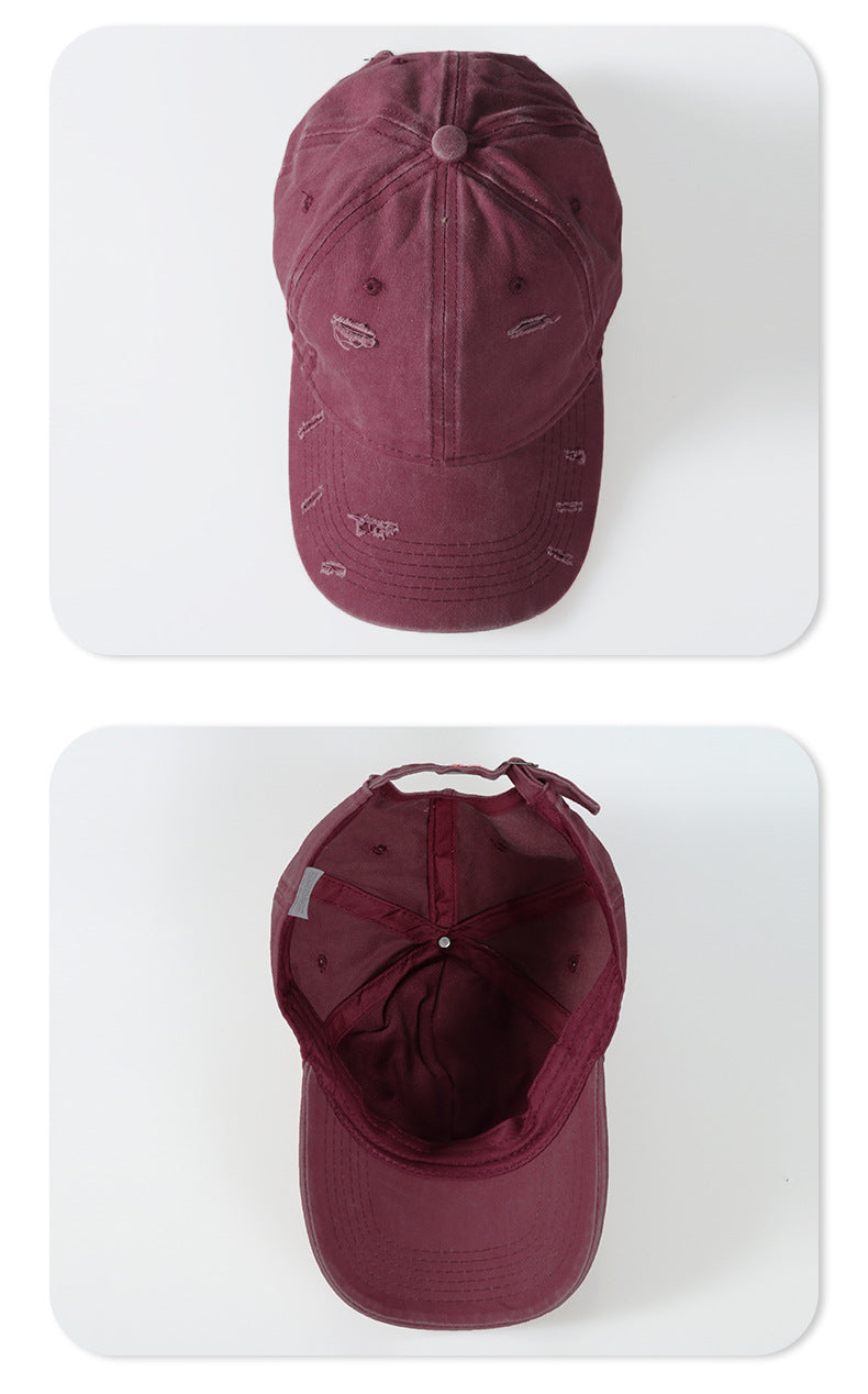 Vintage Washed Distressed Baseball Cap – Unisex Adjustable Dad Hat