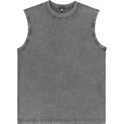 A05 Pure cotton washed distressed sleeveless t-shirt for men and women