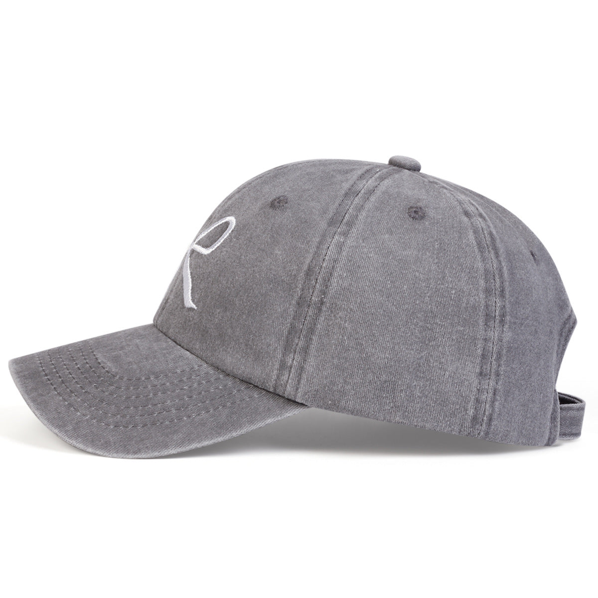 Trendy Women’s Bow Embroidery Baseball Hat – Casual Sun Protection Cap