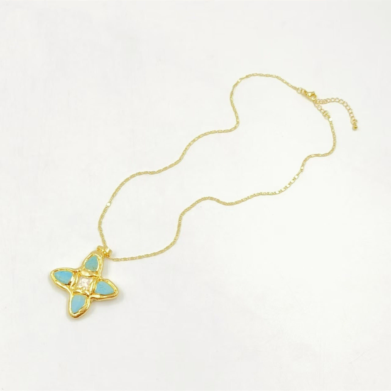 Trendy Silver Brass Pendant with Faux Pearl | Sweater & Dress Accessory