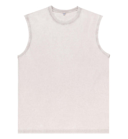 A05 Pure cotton washed distressed sleeveless t-shirt for men and women