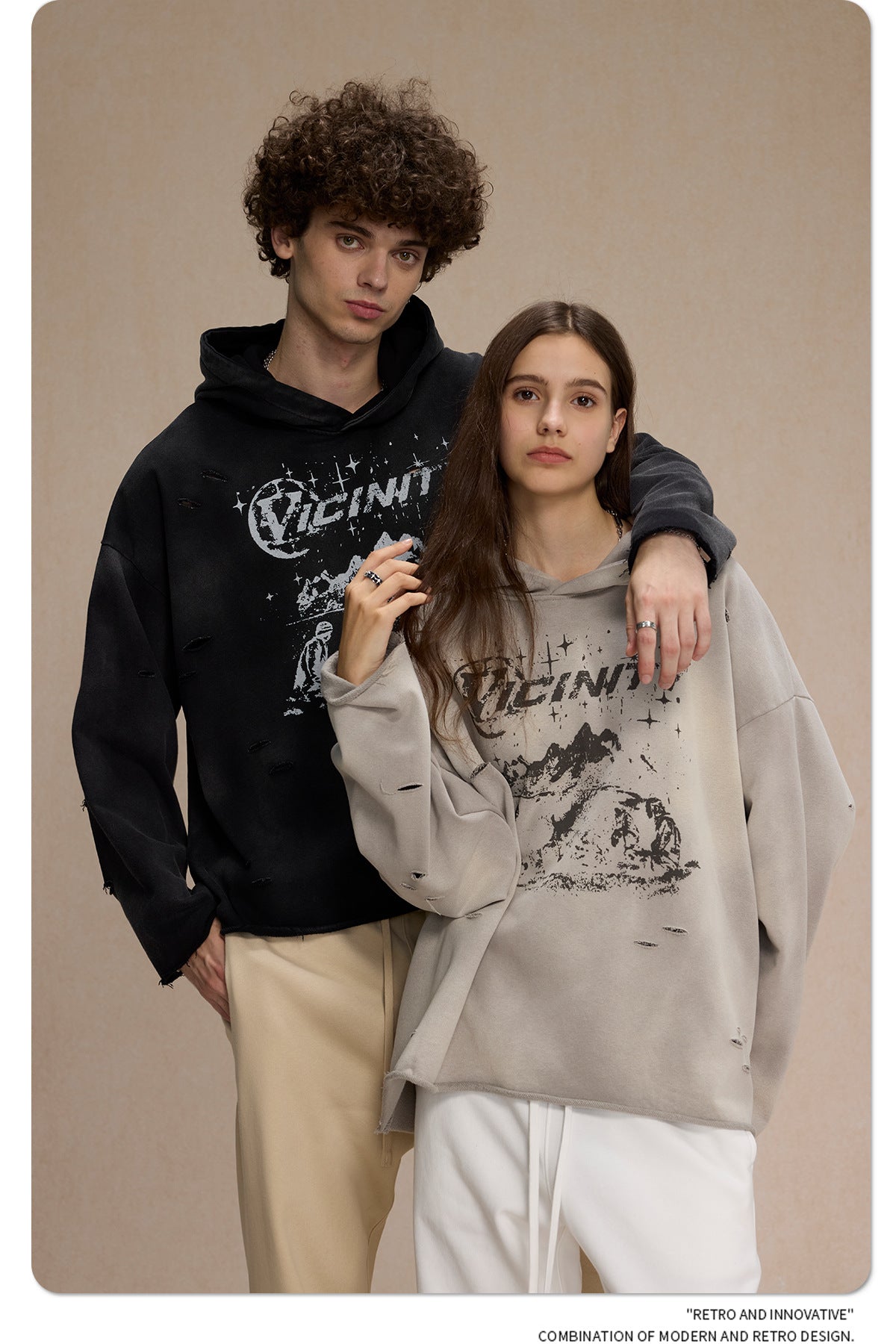 A09 printed hooded sweatshirt