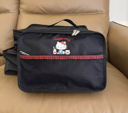 Cartoon unmarked new black Kt cat portable storage bag three-piece clothing bag finishing bag clothing storage bag