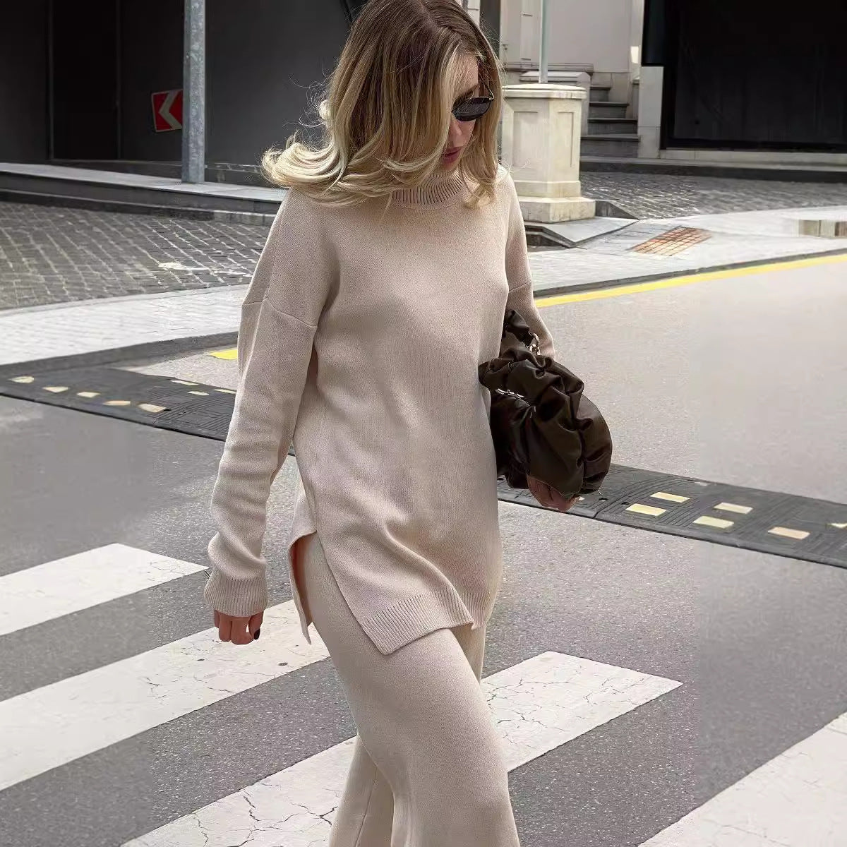 Loose Knit High Neck Sweater for Women | Fall & Winter Cozy Pullover