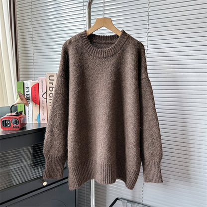 Autumn Winter 2025 Women’s Loose Lazy Pullover Sweater – Soft Cozy Knit Top