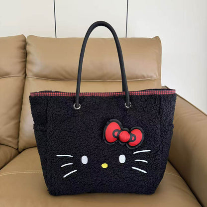 Cartoon handbag female letter printing nylon large tote bag tote bag 1113