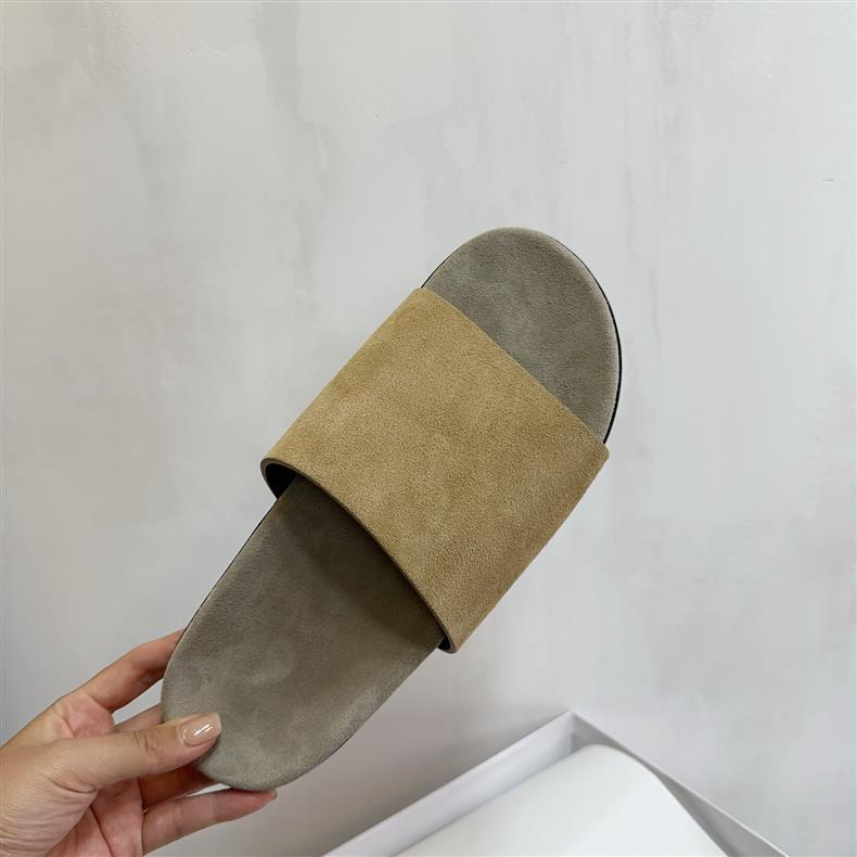 2025 New Women’s Suede Slide Sandals – Casual Half Mules Outdoor Flat Slippers