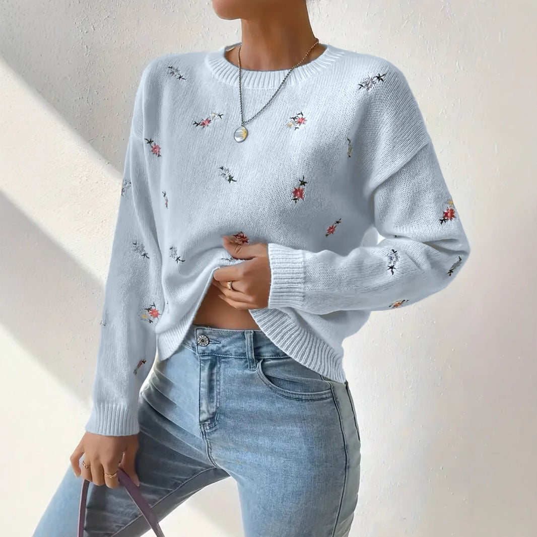 Gentle Chic Knit Sweater | 2025 Early Fall Slimming Loose Crew Neck Pullover