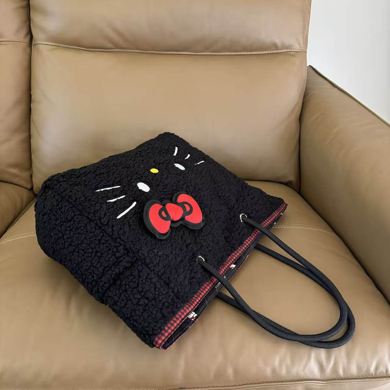 Cartoon handbag female letter printing nylon large tote bag tote bag 1113