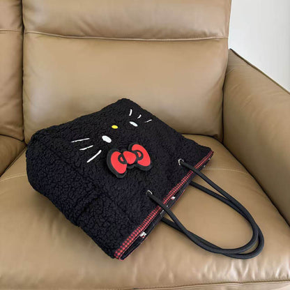 Cartoon handbag female letter printing nylon large tote bag tote bag 1113