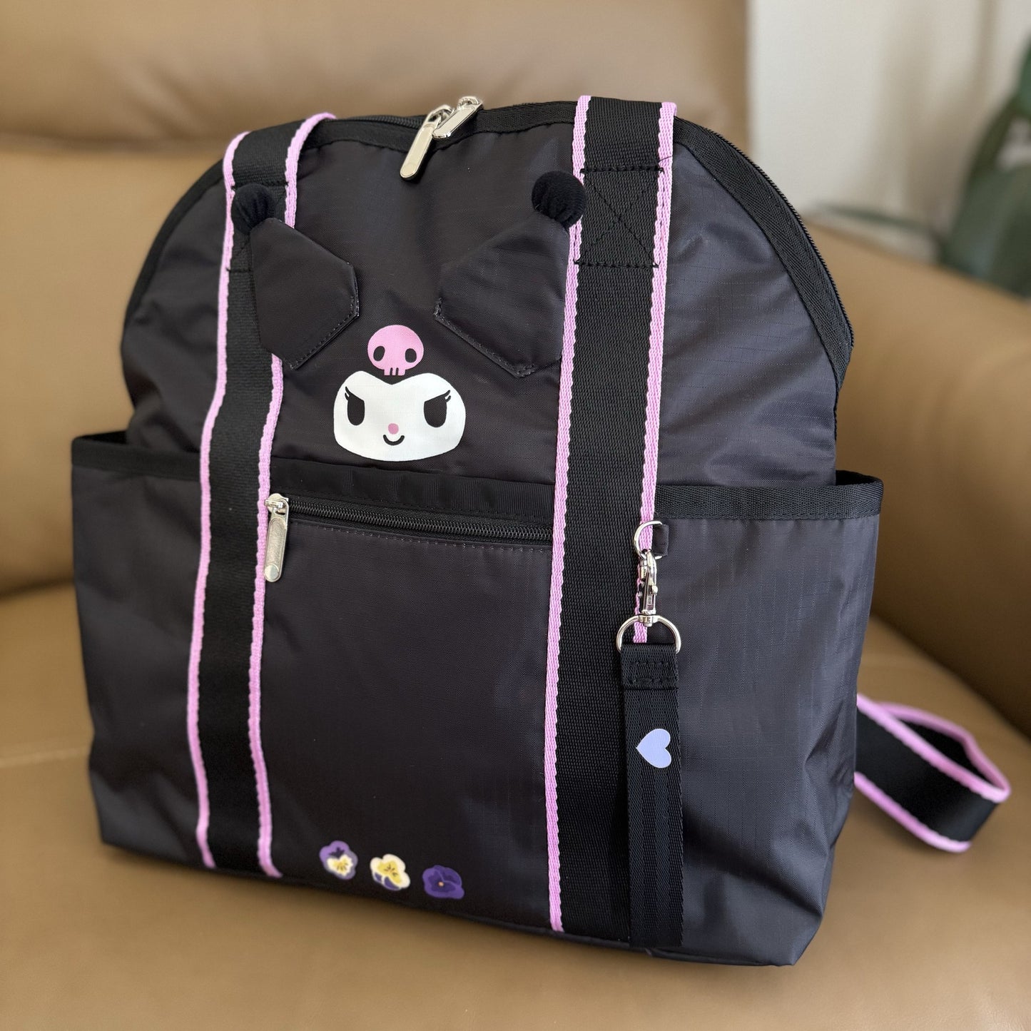 New versatile backpack student schoolbag can be put on trolley case backpack 2442