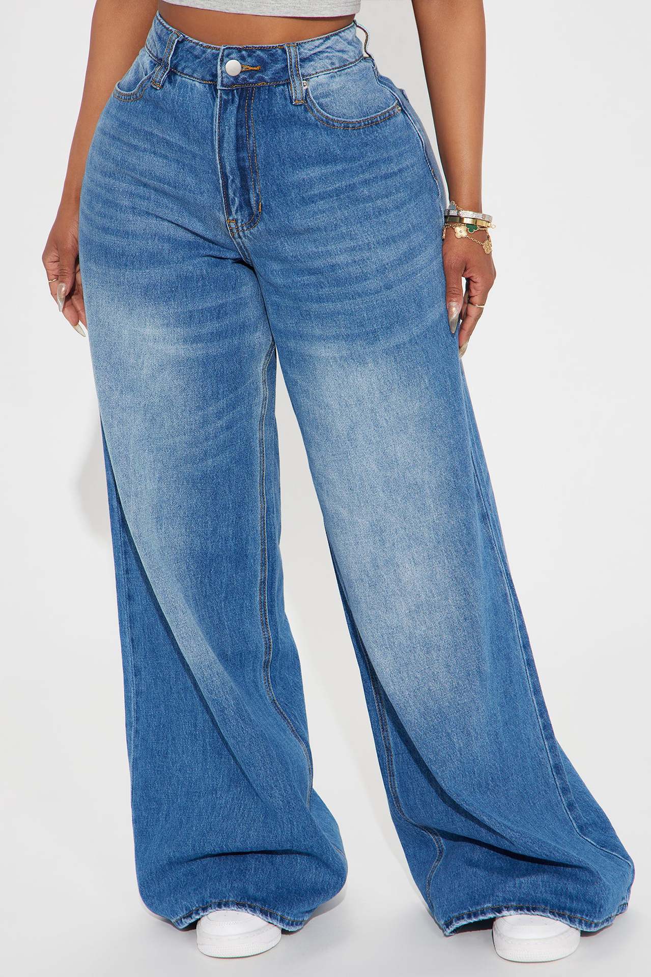 Women’s Y2K Vintage Washed Baggy Jeans | Wide-Leg Multi-Process Denim Pants